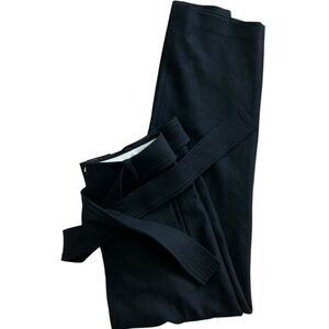 Aritzia Wilfred Tie Front Pant Wool Blend Cropped Black Size 4